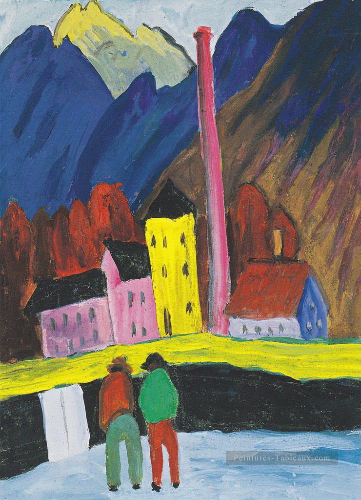 village Marianne von Werefkin Expressionnisme Peintures à l'huile